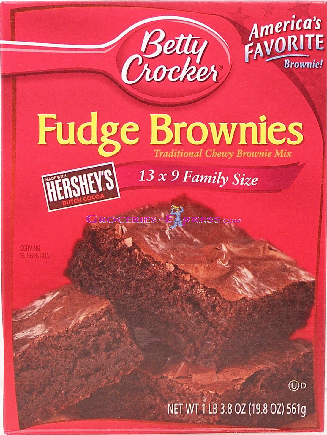 Betty Crocker&nbsp;&nbsp;fudge brownie traditional chewy mix, 13 x 9 family size Full-Size Picture